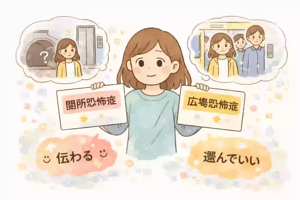 パニック障害と広場恐怖症を経験した当事者が自分の気持ちを振り返っているイメージ